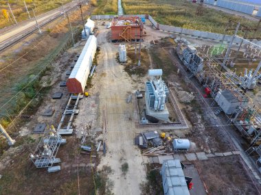 Trafo Merkezi yakınındaki demiryolu inşaatı