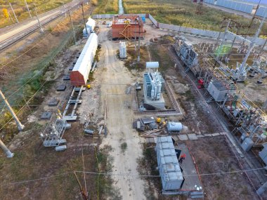 Trafo Merkezi yakınındaki demiryolu inşaatı