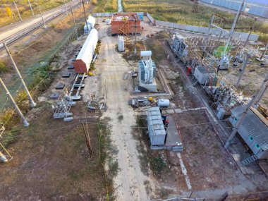 Trafo Merkezi yakınındaki demiryolu inşaatı