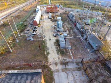 Trafo Merkezi yakınındaki demiryolu inşaatı