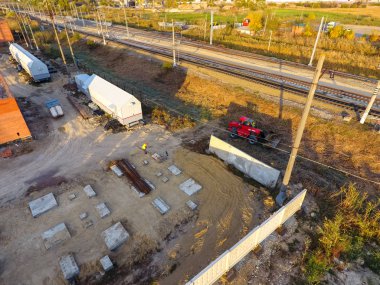 Trafo Merkezi yakınındaki demiryolu inşaatı