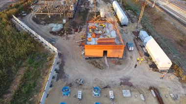 Trafo Merkezi yakınındaki demiryolu inşaatı