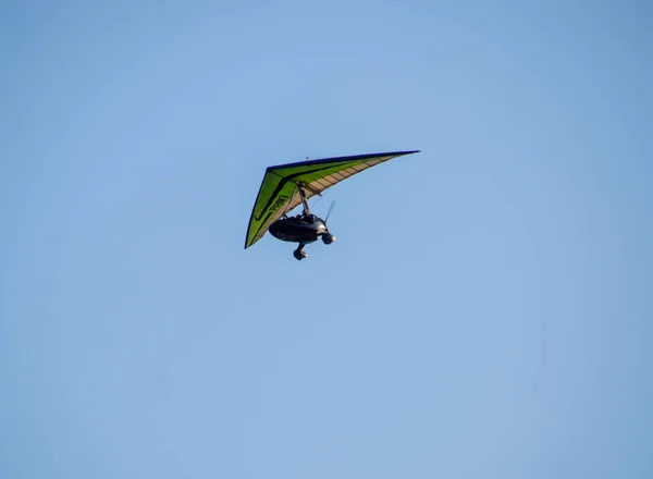 Blagoveshchenskaya Russia July 2018 Trike Flying Sky Two People Extreme — Stock Photo, Image