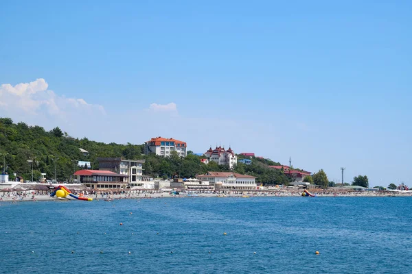 Novorossiysk Russie Août 2018 Plage Mer Shirokaya Balka Près Ville — Photo