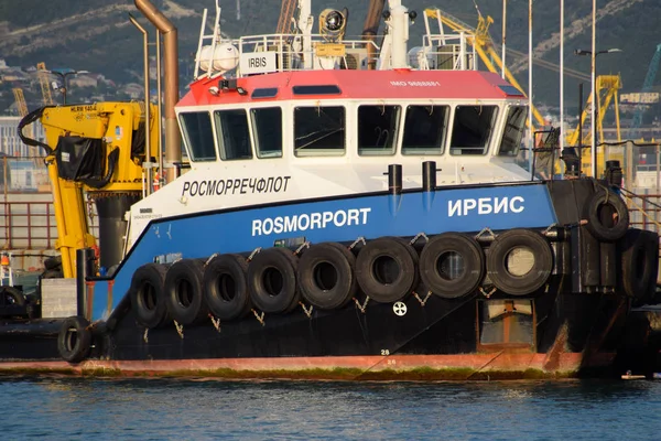 Novorossiysk Rússia Agosto 2018 Navio Porto Novorossiysk Porto Novorossiysk — Fotografia de Stock