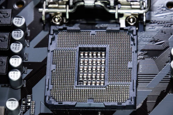 Un nido per il processore Intel nella scheda madre . — Foto Stock