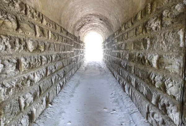 A light in the end of a tunnel. Passage under the railway