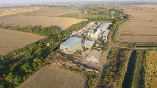 Vista terminal de grano desde arriba . — Vídeo de stock