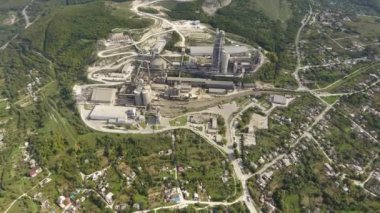 Fabrika üretim ve çimento inşaat hazırlık için. Çimento Sanayii.