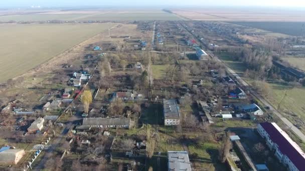 Vista dall'alto del villaggio Elitnyy — Video Stock