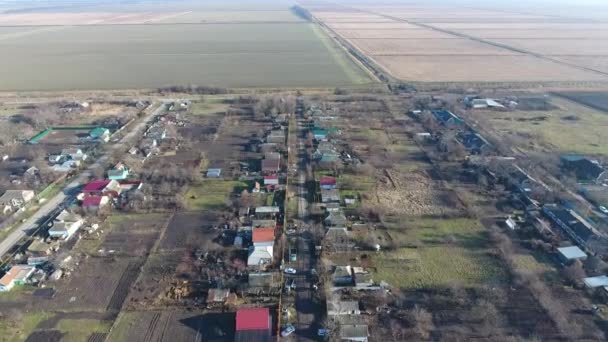 Top view of the town village Elitnyy — Stock Video