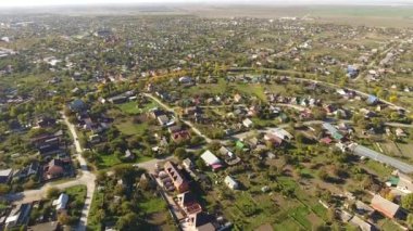 Üstten görünüm köyün. Poltavskaya Köyü.