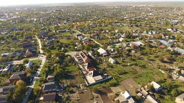 Vista Superior Del Pueblo Pueblo Poltavskaya Vista Superior Del Pueblo —  Fotos de Stock