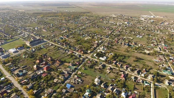 Bovenaanzicht Van Het Dorp Het Dorp Van Poltavskaya Bovenaanzicht Van — Stockfoto