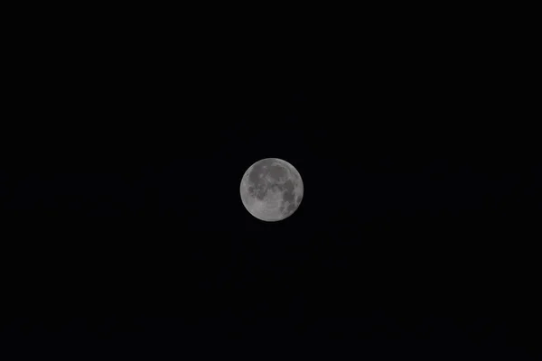 Moon Night Sky Two Thirds Moon — Stock Photo, Image