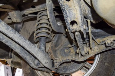 Alt görünümü bir araba.