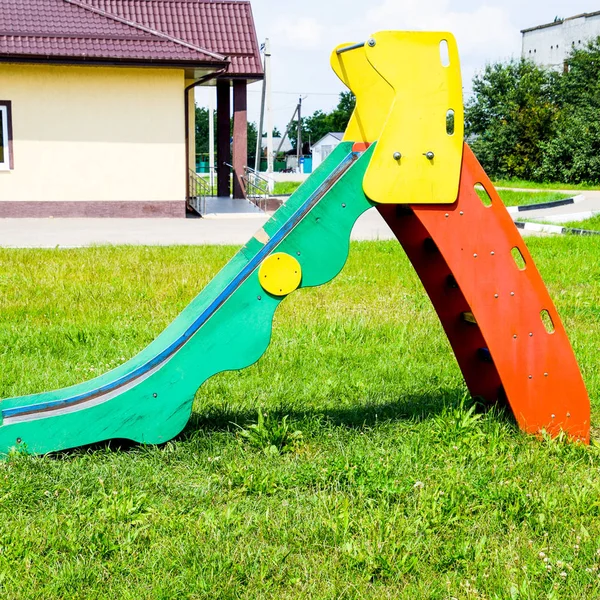 Children Playground Swing Carousel Slide — Stock Photo, Image