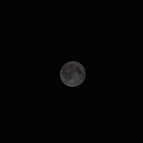 Luna Cielo Nocturno Dos Tercios Luna — Foto de Stock