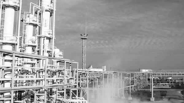 Refinaria Petróleo Equipamento Para Refinação Primária Petróleo — Fotografia de Stock