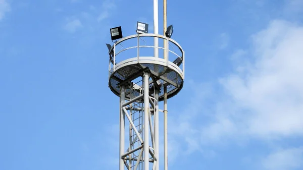 Verlichting Mast Apparatuur Voor Primaire Olie Raffinage — Stockfoto