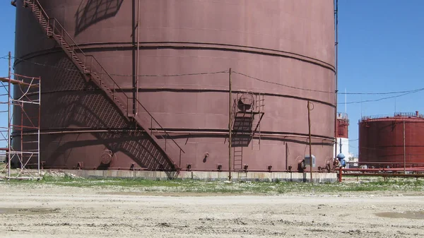 Storage Tanks Petroleum Products Equipment Refinery — Stock Photo, Image