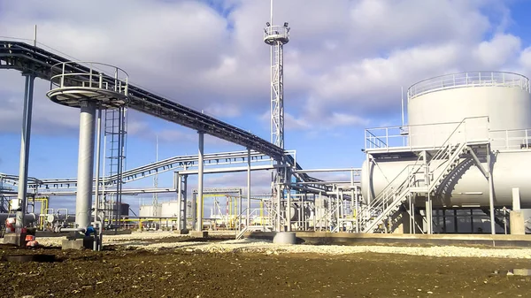 Refinaria Petróleo Construção Capacidade Alcalinização Gasolina — Fotografia de Stock