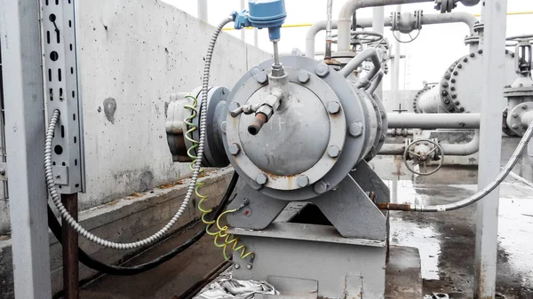 Die Pumpe Zum Pumpen Von Und Produkten Ölraffinerie Ausrüstung Für — Stockfoto