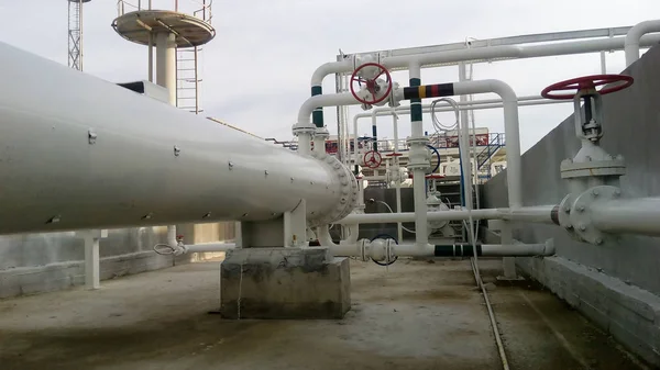 Intercambiador Calor Una Refinería Equipo Para Refino Petróleo — Foto de Stock