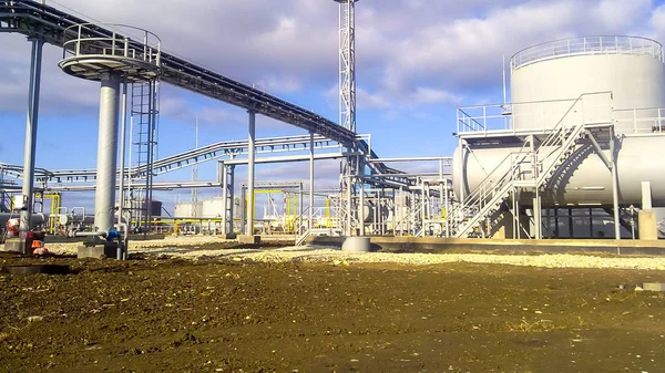 Refinaria Petróleo Construção Capacidade Alcalinização Gasolina — Fotografia de Stock