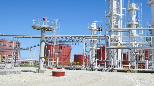 Olieraffinaderij Apparatuur Voor Raffinage Van Primaire Olie — Stockfoto