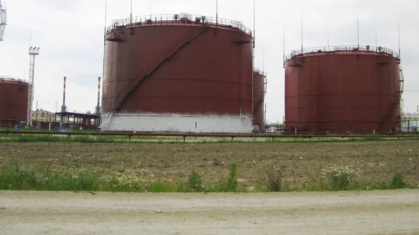 Petrol Ürünleri Depolama Tankları Ekipman Rafineri — Stok fotoğraf