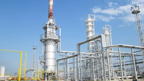 Oil Refinery Equipment Primary Oil Refining — Stock Photo, Image