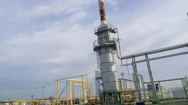 Piec Ogrzewania Oleju Rafinerii Urządzenia Rafinacji Ropy Naftowej — Zdjęcie stockowe