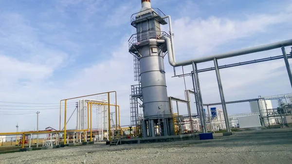 Piec Ogrzewania Oleju Rafinerii Urządzenia Rafinacji Ropy Naftowej — Zdjęcie stockowe
