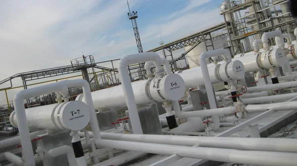 Refinería Petróleo Equipos Para Refinado Primario Petróleo — Foto de Stock