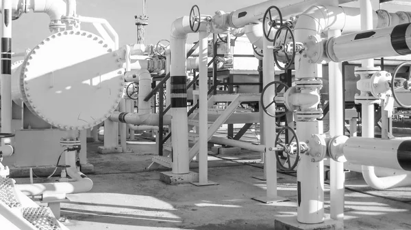 Värmeväxlare Ett Raffinaderi Utrustning För Raffinering — Stockfoto