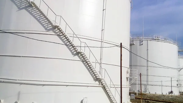 Storage Tanks Petroleum Products Equipment Refinery — Stock Photo, Image