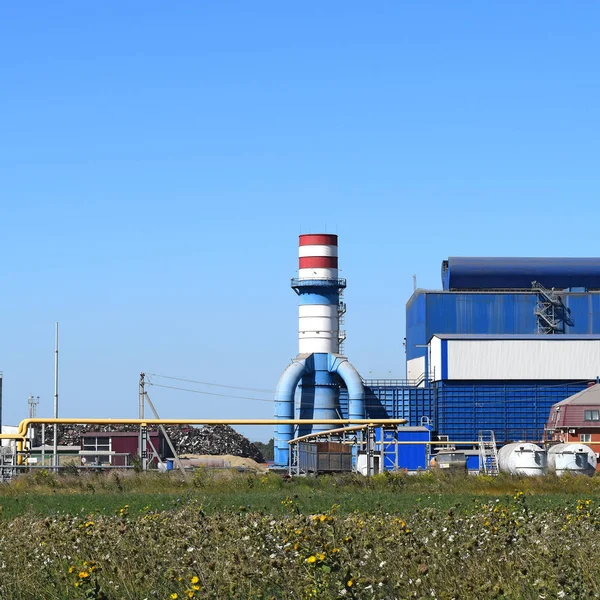 Planta grande para el procesamiento de chatarra — Foto de Stock