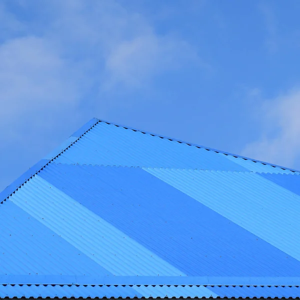 Blue roof metal sheets — Stock Photo, Image