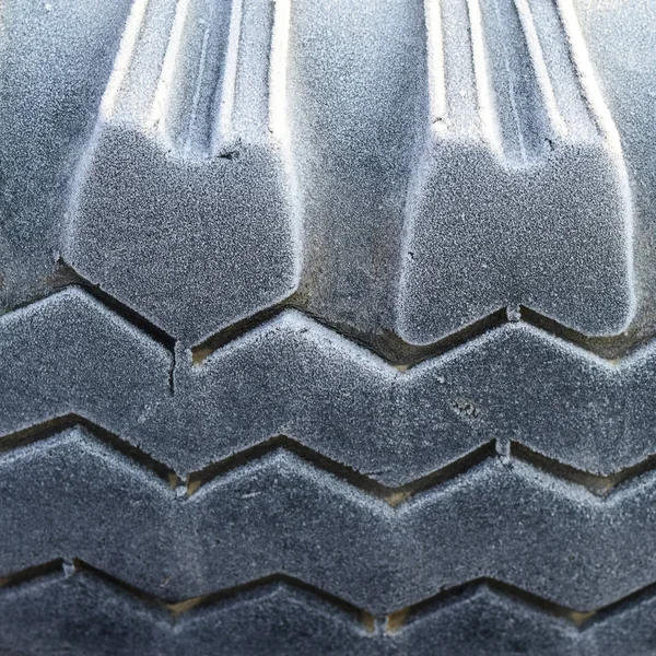 Rimfrosten på en gummi däck hjul — Stockfoto