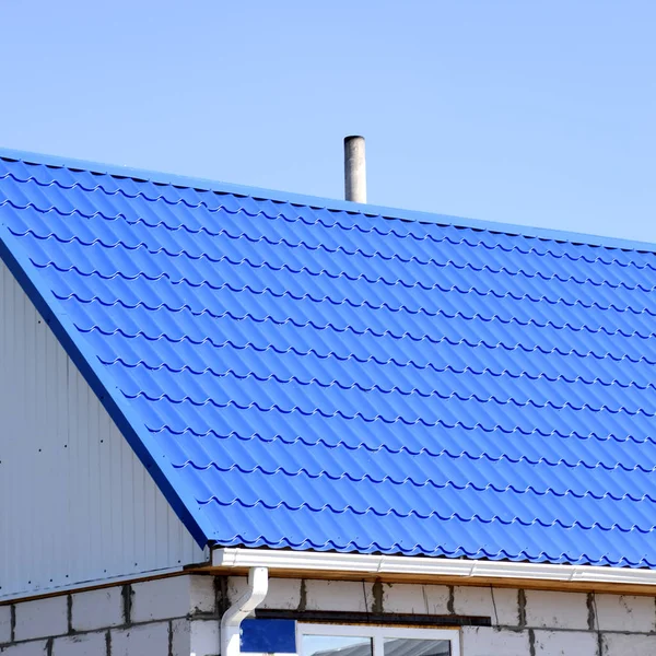 El techo de la hoja corrugada — Foto de Stock