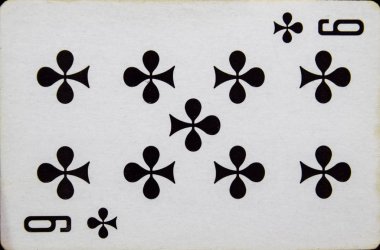 Dokuz kulüp, takım kulüpleri oynarken kart.