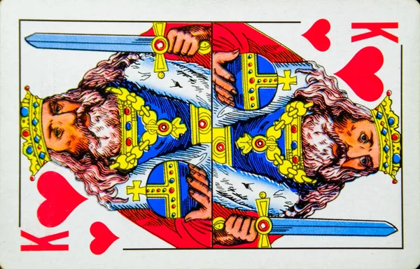 Kaartspelen King of Hearts — Stockfoto