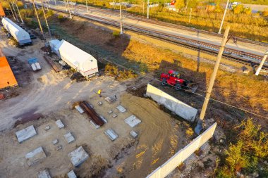 Trafo Merkezi yakınındaki demiryolu inşaatı.