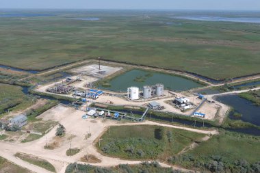 Kurutma gaz ve yoğuşma toplama donatımı. Üstten Görünüm.