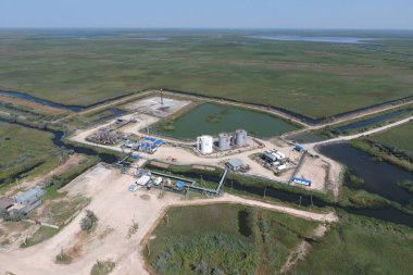 Kurutma gaz ve yoğuşma toplama donatımı. Üstten Görünüm.