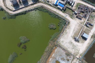 Kurutma gaz ve yoğuşma toplama donatımı. Üstten Görünüm.