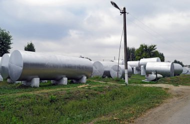 Depolama gübre için gümüş tanklar
