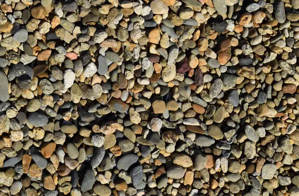 Fondo de pequeña piedra redonda triturada — Foto de Stock
