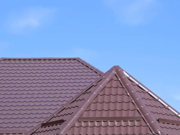 El techo de la hoja corrugada — Foto de Stock